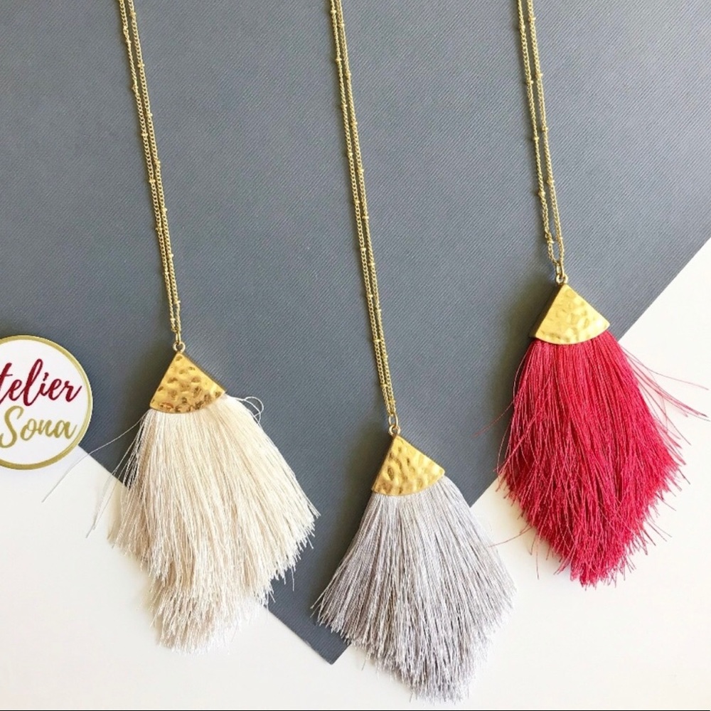 Fringe Fan Tassel Necklace